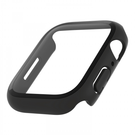 Belkin SCREENFORCE TemperedCurve 2-in-1 Treated Screen Protector + Bumper for Apple Watch Series 7 44mm/45mm- Black [1]