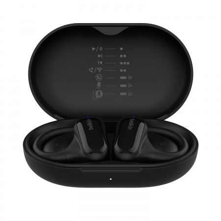 Belkin SOUNDFORM Clarfit Open-Ear Wireless Earbuds - Black [3]