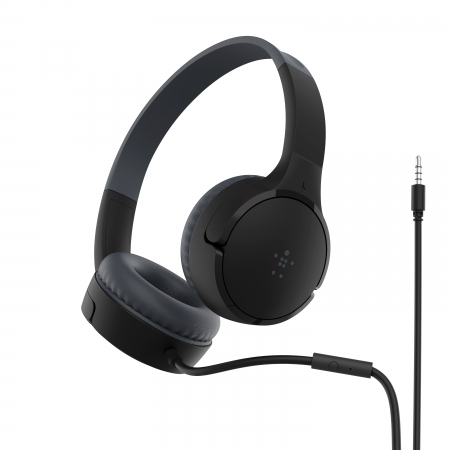 Belkin SOUNDFORM Mini Wired On-Ear Headphones for Kids - Black [3]