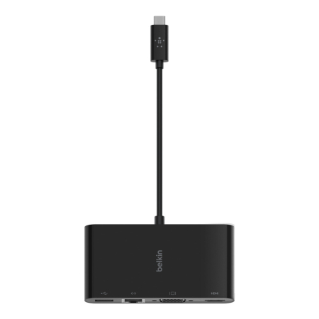 Belkin USB-C Multimedia Adapter (GBE - HDMI - VGA - USB-A) - Black [5]