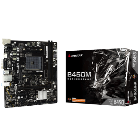 Componente PC - BIOSTAR MB B450 AM4 2 x DDR4 4 x SATA II 1 x VGA Port 1 x HDMI Port 1 x LAN port Micro ATX