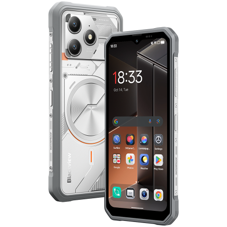 Blackview FORT100 LTE 6.56-inch HD+ 1612x720 90Hz 8+128GB MT Helio G81 Octa-Core 2.0GHz 13MP Front 16MP Rear NFC MIL-STD-810H 5000mAh Fingerprint Android 16 Lunar White [1]