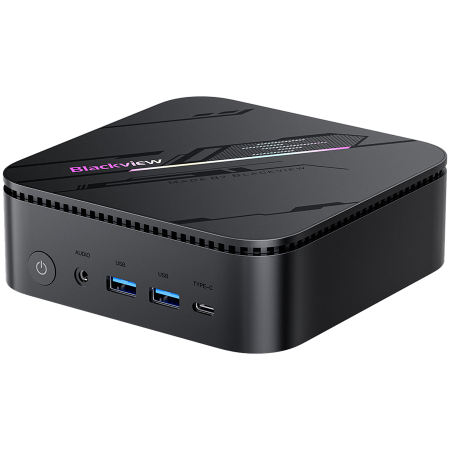 Sisteme PC & Periferice - Blackview miniPC MP100 Pro i5-12450H up to 4,4HGz 16/512 WiFi 6 BT 5.2 LAN RJ45 USB 3.1Gen1x4 USB 3.1Gen2x2 TypeC PDx1 HDMI DP Windows 11Pro Grey