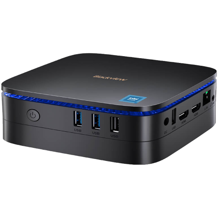 Sisteme PC & Periferice - Blackview miniPC MP60 Intel N150 up to 3.6HGz 16/512 WiFi 5 BT 4.2 LAN RJ45 USB 3.0x2 USB 2.0x2 HDMIx2 Windows 11Pro Black