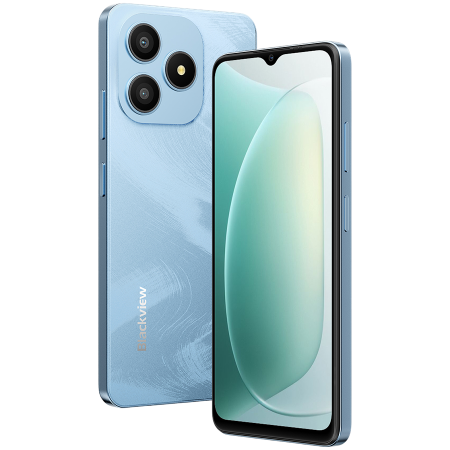 Telefoane - Blackview WAVE 9C 6.56" HD IPS 720x1612 60Hz 4+64GB SC9863A (T603) Octa Core 1.6GHz CAM 8MP/13MP Face recognition 5000mAh No Charger Android 15 Ripple Blue