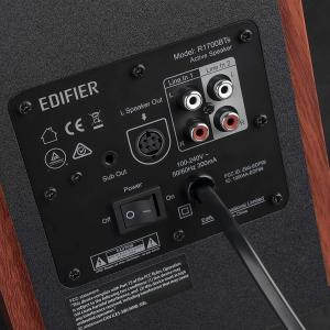 BOXE EDIFIER 2.0, RMS:  66W (2 x 15W, 2 x 18W), bluetooth telecomanda wireless, volum, bass, treble,  dual RCA, sub-out, brown, "R1700BTS-BR"(include timbru verde 5 leu) [5]