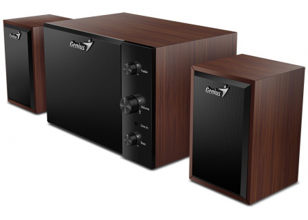 BOXE GENIUS 2.1, RMS: 15W (2 x 3.5W + 1 x 8W), cherry wood, "SW-2.1 350" "31730037400"  (include TV 10lei) [1]