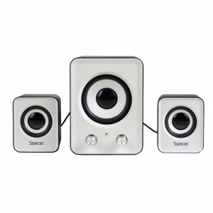 BOXE SPACER 2.1, RMS:  11W (2 x 3W + 5W), control volum, USB power, black & white, "SPB-807" (include timbru verde 0.5 lei) [1]
