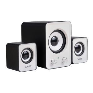 BOXE SPACER 2.1, RMS:  11W (2 x 3W + 5W), control volum, USB power, black & white, "SPB-807" (include timbru verde 0.5 lei) [2]