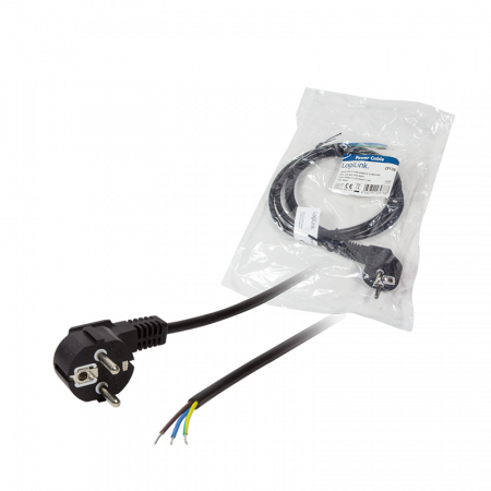 CABLU alimentare LOGILINK 1.8m, intrare Schuko, iesire fire fara conector 3 x 0.75mm2, 10A / 2500W, 1.5m, black, "CP135" (include TV 0.18lei) [1]