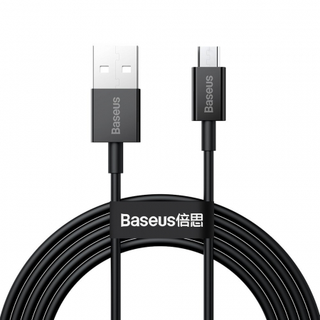 Telefoane & accesorii - CABLU alimentare si date Baseus Superior, Fast Charging Data Cable pt. smartphone, USB la Micro-USB 2A, 2m, negru \\"CAMYS-01\\"