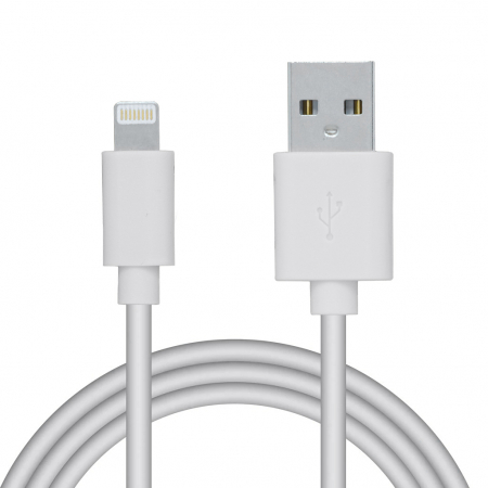 CABLU alimentare si date SPACER, pt. smartphone, USB 2.0 (T) la Lightning (T), PVC,,Retail pack, 1m, White,&nbsp; \\"SPDC-LIGHT-PVC-W-1.0\\" (include TV 0.06 lei) [0]