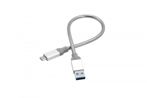 CABLU alimentare si date VERBATIM, pt. smartphone, USB 3.1 (T) la USB 3.1 Type-C (T),  30cm, premium, MFi certified, cablu metalic, argintiu, "48868" [0]