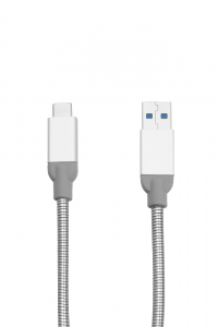 CABLU alimentare si date VERBATIM, pt. smartphone, USB 3.1 (T) la USB 3.1 Type-C (T),  30cm, premium, MFi certified, cablu metalic, argintiu, "48868" [1]