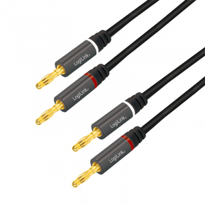 Telefoane & accesorii - CABLU audio LOGILINK  stereo (2 x 2.5 mm jack T/T), 3m, conectori auriti, negru "CA1210"