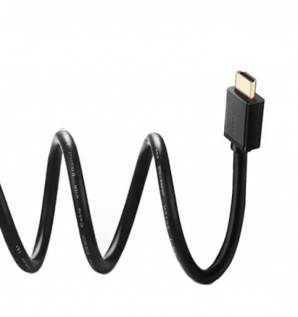 CABLU video Ugreen, \\"HD104\\" HDMI (T) la HDMI (T), rezolutie maxima 4K UHD (3840 x 2160) la 60 Hz, conectori auriti, 1m, negru \\"10106\\" (include TV 0.15 lei) - 6957303811069 [2]