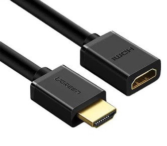 Adaptoare - CABLU video Ugreen, \\"HD107\\" adaptor HDMI (T) la HDMI (M), rezolutie maxima 4K UHD (3840 x 2160) la 60 Hz, conectori auriti, 1m, negru \\"10141\\" (include TV 0.15 lei) - 6957303811410