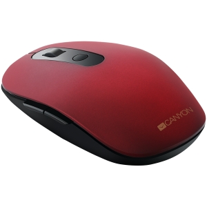 Canyon 2 in 1 Wireless optical mouse with 6 buttons, DPI 800/1000/1200/1500, 2 mode(BT/ 2.4GHz), Battery AA*1pcs, Red, 65.4*112.25*32.3mm, 0.092kg [2]
