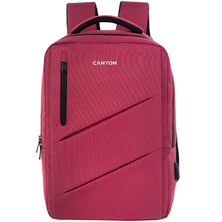 Accesorii Laptop - CANYON BPE-5, Laptop backpack for 15.6 inch, Product spec/size(mm): 400MM x300MM x 120MM(+60MM), Red, EXTERIOR materials:100% Polyester, Inner materials:100% Polyestermax weight (KGS): 12kgs
