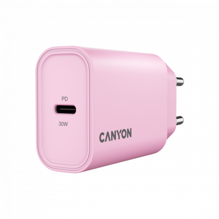 Cabluri - CANYON charger OnCharge 30CL Max Power 30W 1xPD EU Pink