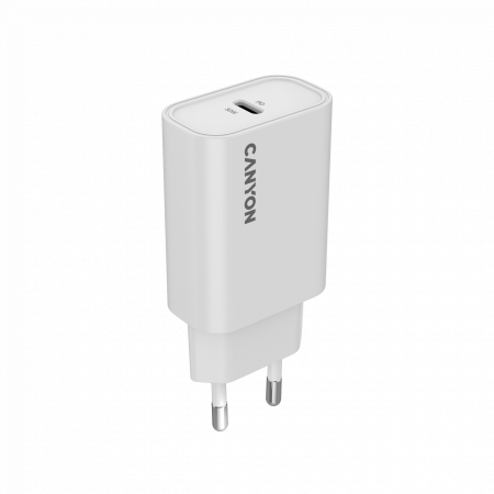 Cabluri - CANYON charger OnCharge 30CL Max Power 30W 1xPD EU White