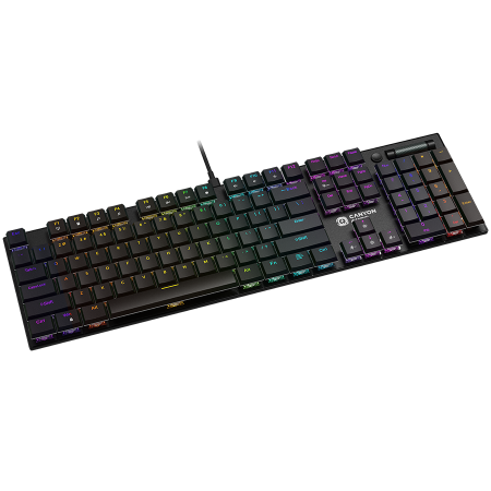 CANYON Cometstrike TKL GK-55, 104keys Mechanical keyboard, 50million times life, with VS11K28A solution, GTMX red switch, RGB backlight, 18 modes, 1.8m PVC cable, metal material + ABS, US layout, size [2]