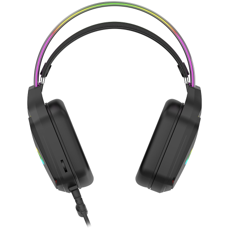CANYON Darkless GH-9A, RGB gaming headset with Microphone, Microphone frequency response: 20HZ~20KHZ,  ABS+ PU leather, USB*1*3.5MM jack plug, 2.0M PVC cable, weight:280g, black [3]