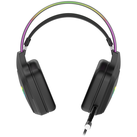 CANYON Darkless GH-9A, RGB gaming headset with Microphone, Microphone frequency response: 20HZ~20KHZ,  ABS+ PU leather, USB*1*3.5MM jack plug, 2.0M PVC cable, weight:280g, black [2]