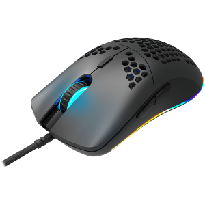 CANYON,Gaming Mouse with 7 programmable buttons, Pixart 3519 optical sensor, 4 levels of DPI and up to 4200, 5 million times key life, 1.65m Ultraweave cable, UPE feet and colorful RGB lights, Black,  [1]