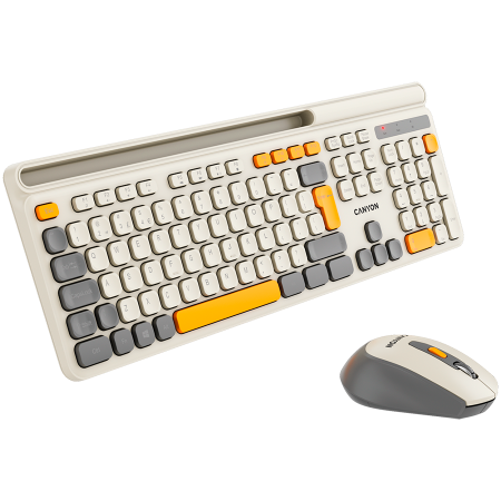 CANYON HSET-W5 EN Keyboard+Mouse AAA+AA Wireless Beige [2]