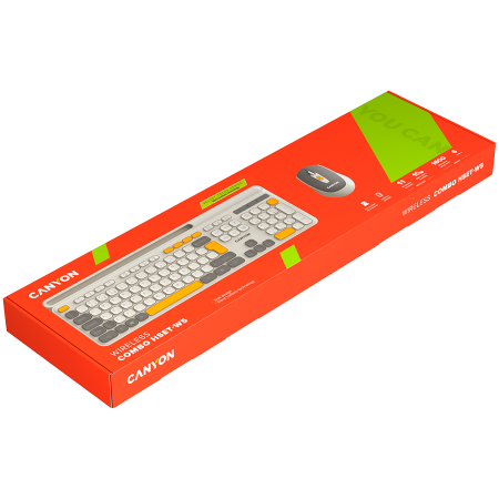 CANYON HSET-W5 EN Keyboard+Mouse AAA+AA Wireless Beige [5]