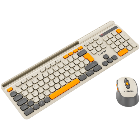CANYON HSET-W5 EN Keyboard+Mouse AAA+AA Wireless Beige [4]