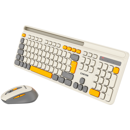 CANYON HSET-W5 EN Keyboard+Mouse AAA+AA Wireless Beige [1]