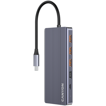 USB Hub - CANYON hub DS-16 13in1 4k USB-C Grey