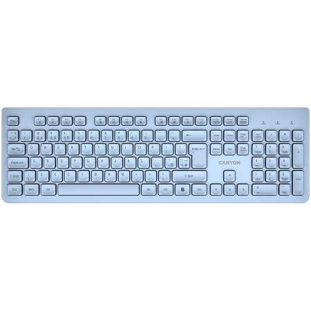 Sisteme PC & Periferice - CANYON keyboard HKB-W01 UK/US AAA Wireless Blue