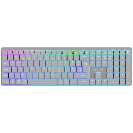 Sisteme PC & Periferice - CANYON keyboard HKB-W11 UK/US RGB Dual Mode Wireless Grey