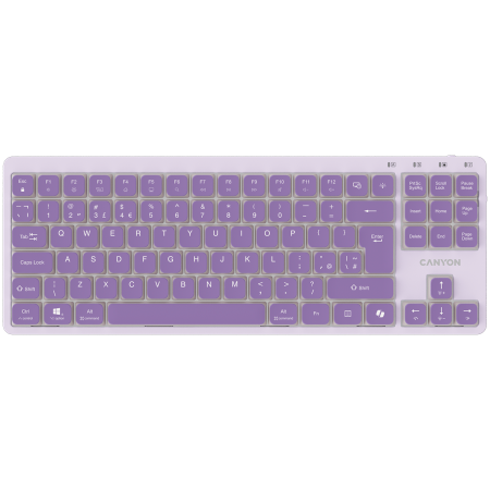 Periferice - CANYON Keyboard OnType 10 Low Profile EN Wired Violet