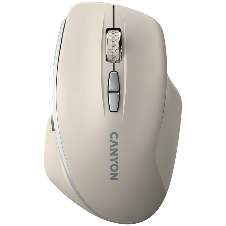 Mouse - CANYON mouse MW-21 BlueLED 7buttons Wireless Cosmic Latte