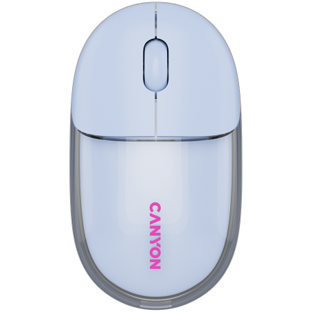 Mouse - CANYON mouse OnClick 24 BT/ Wireless Transparent/Blue