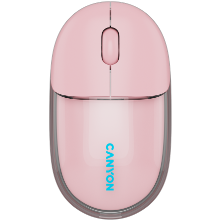 Mouse - CANYON mouse OnClick 24 BT/ Wireless Transparent/Pink