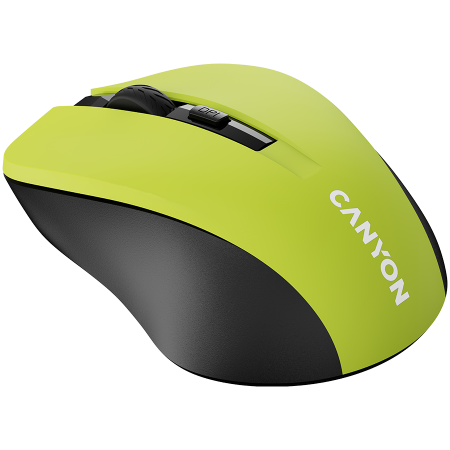 CANYON MW-1, Yellow 2.4GHz wireless optical mouse with 3 buttons, 800/1200/1600 DPI adjustable [1]