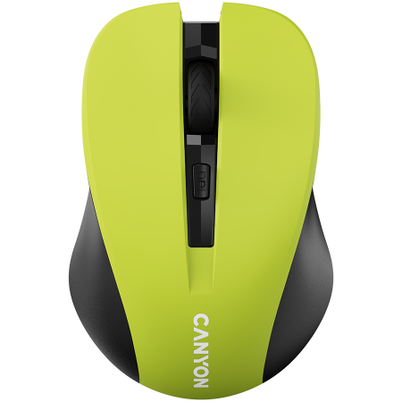 Mouse - CANYON MW-1, Yellow 2.4GHz wireless optical mouse with 3 buttons, 800/1200/1600 DPI adjustable