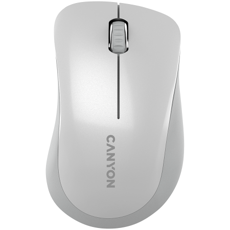 Periferice - CANYON MW-11, 2.4 GHz Wireless mouse ,with 3 buttons, DPI 1200, Battery:AAA*2pcs ,pearl white grey67*109*38mm 0.063kg