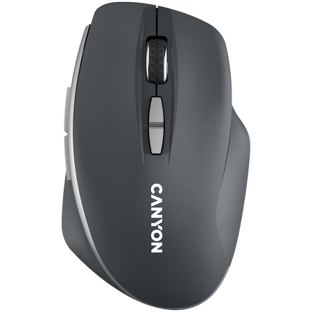 Periferice - CANYON MW-21, 2.4 GHz Wireless mouse,with 7 buttons, DPI 800/1200/1600, Battery:AAA*2pcs,Dark gray72*117*41mm 0.075kg