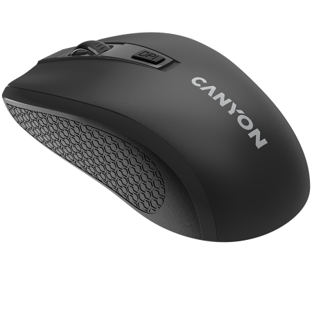 CANYON MW-7, 2.4Ghz wireless mouse, 6 buttons, DPI 800/1200/1600, with 1 AA battery ,size 110*60*37mm,58g,black [4]