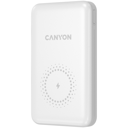 CANYON PB-1001, 18W PD+QC 3.0+10W Magnet wireless charger powerbank 10000mAh Li-poly battery,Lightning Input: DC5V/2A, 9V/2A Type c PD Input DC5V/3A, 9V/2A，Type C PD utput:5V/3A,9V/2.2A,12V/1.5AQC 3.0 [1]