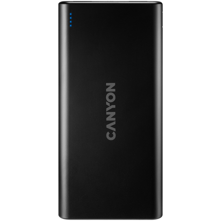 Baterii Externe - CANYON PB-106 Power bank 10000mAh Li-poly battery, Input 5V/2A, Output 5V/2.1A(Max), USB cable length 0.3m, 140*68*16mm, 0.24Kg, Black