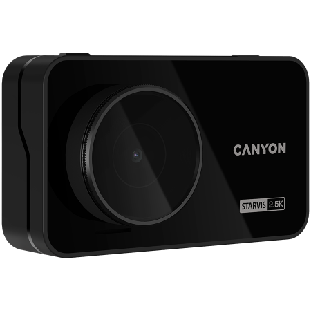 Canyon DVR25GPS, 3.0'' IPS (640x360), touch screen, WQHD 2.5K 2560x1440@60fps, NTK96670, 5 MP CMOS Sony Starvis IMX335 image sensor, 5 MP camera, 140° Viewing Angle, Wi-Fi, GPS, Video camera database, [2]