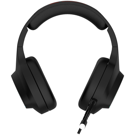 CANYON Shadder GH-6, RGB gaming headset with Microphone, Microphone frequency response: 20HZ~20KHZ,  ABS+ PU leather, USB*1*3.5MM jack plug, 2.0M PVC cable, weight: 300g, Black [2]