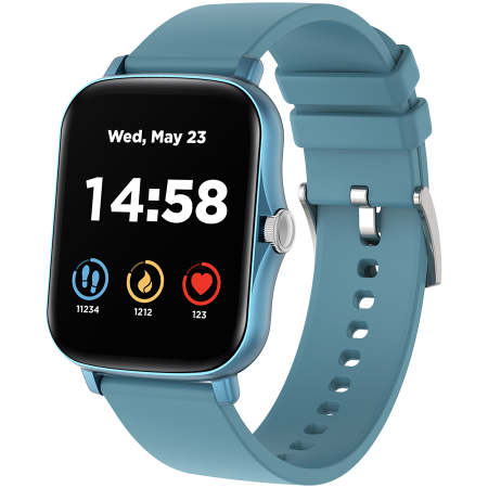 CANYON Barberry SW-79, Smart watch, 1.69inches TFT full touch screen, Zinic+plastic body, IP67 waterproof, multi-sport mode, compatibility with iOS and android, blue body with blue silicon belt, Host: [1]